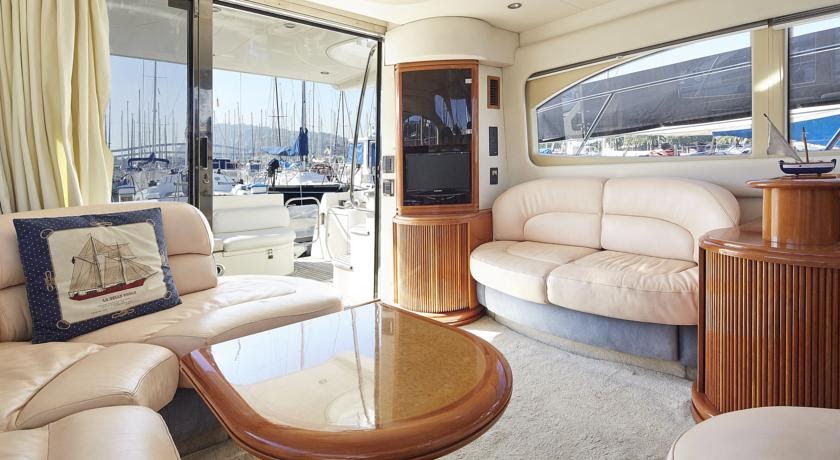 Interior details of the motor yacht