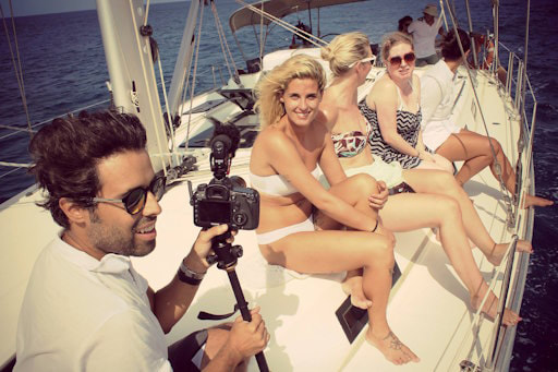 Hen do party with a photographer on board