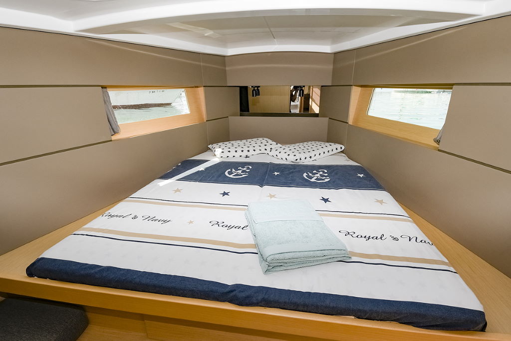 Front cabin of the sailboat