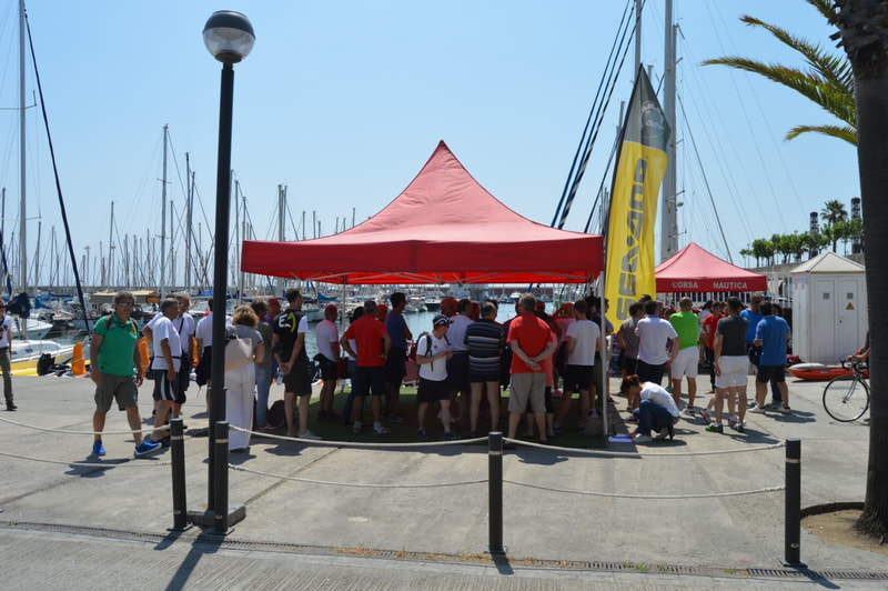 Reading of the results of the regatta in Barcelona and farewell to the guests