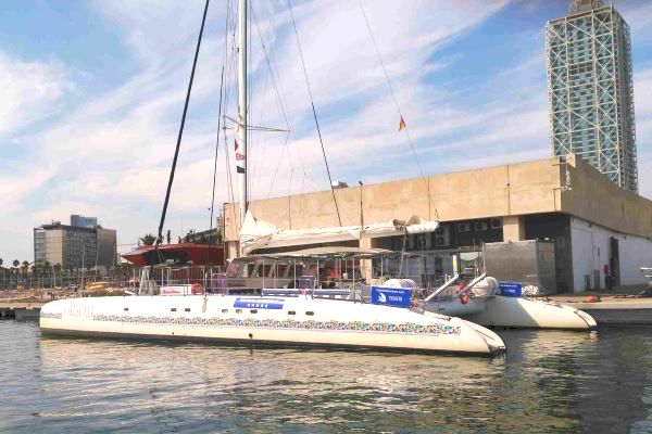 Catamaran for events in Barcelona